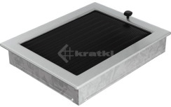 Решетка для камина Kratki 22х30 шлифованная, с жалюзи. Фото 3