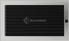 Решетка для камина Kratki 22х37 шлифованная, с жалюзи. Фото 2