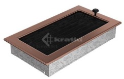 Решетка для камина Kratki 17х30 медь гальваническая, с жалюзи. Фото 2