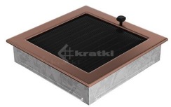 Решетка для камина Kratki 22х22 медь гальваническая, с жалюзи. Фото 2