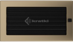 Решетка для камина Kratki 17х30 золото гальваническое, с жалюзи. Фото 2