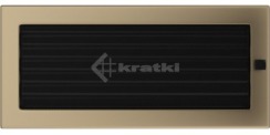 Решетка для камина Kratki 17х37 золото гальваническое, с жалюзи. Фото 2