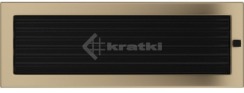 Решетка для камина Kratki 17х49 золото гальваническое, с жалюзи. Фото 2