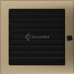 Решетка для камина Kratki 22х22 золото гальваническое, с жалюзи. Фото 2