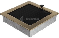 Решетка для камина Kratki 22х22 золото гальваническое, с жалюзи. Фото 3
