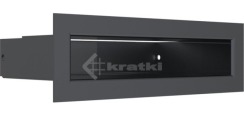 Решітка для каміну Kratki Luft 45S 6x20 графітова. Фото 3