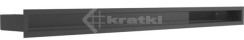 Решітка для каміну Kratki Luft 45S 6x100 чорна. Фото 2