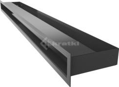 Решітка для каміну Kratki Luft 45S 6x100 чорна. Фото 3