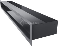 Решітка для каміну Kratki Luft 45S 9x80 графітова. Фото 3