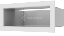 Решітка для каміну Kratki Luft 45SF 9x20 біла. Фото 3
