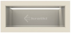 Решітка для каміну Kratki Luft 45SF 9x20 кремова