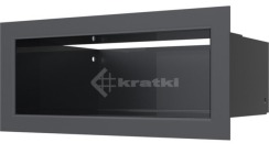 Решітка для каміну Kratki Luft 45SF 9x20 графітова. Фото 2
