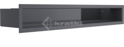 Решітка для каміну Kratki Luft 45SF 9x60 графітова. Фото 2