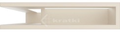 Решітка для каміну Kratki Luft 45S NL 60x40x9 кремова (LUFT/NL/9/40/45S/K). Фото 2