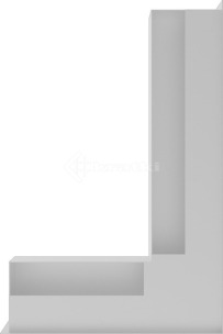 Решітка для каміну Kratki Luft 45S NP 40x60x9 біла (LUFT/NP/9/40/45S/B). Фото 3