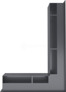 Решітка для каміну Kratki Luft 45S NP 54,7x76,6x9 графітова (LUFT/NP/90/45S/G). Фото 3