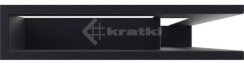 Решітка для каміну Kratki Luft 45S NP 40x60x9 графітова (LUFT/NP/9/40/45S/G). Фото 2