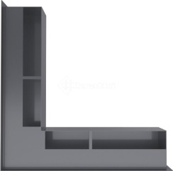 Решітка для каміну Kratki Luft 45S NS 56x56x9 графітова (LUFT/NS/90/45S/G). Фото 3