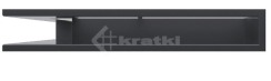 Решітка для каміну Kratki Luft 45S NS 56x56x9 графітова (LUFT/NS/90/45S/G). Фото 2