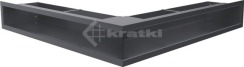 Решітка для каміну Kratki Luft 45S NS 56x56x9 графітова (LUFT/NS/90/45S/G)
