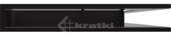 Решітка для каміну Kratki Luft 45S NP 54,7x76,6x9 чорна (LUFT/NP/90/45S/C). Фото 2
