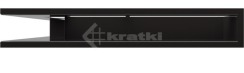 Решітка для каміну Kratki Luft 45S NS 56x56x9 чорна (LUFT/NS/90/45S/C). Фото 2