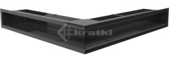 Решітка для каміну Kratki Luft 45S NS 56x56x9 чорна (LUFT/NS/90/45S/C)