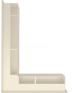 Решітка для каміну Kratki Luft 45SF NL 76,6x54,7x9 кремова (LUFT/NL/90/45S/K/SF). Фото 3