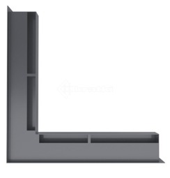Решітка для каміну Kratki Luft 45SF NS 56x56x6 графітова (LUFT/NS/60/45S/G/SF). Фото 3