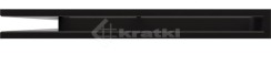 Решітка для каміну Kratki Luft 45SF NL 76,6x54,7x6 чорна (LUFT/NL/60/45S/C/SF). Фото 2