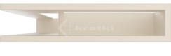 Решетка для камина Kratki Luft 45SF NL 60x40x9 кремовая (LUFT/NL/9/40/45S/K/SF). Фото 2