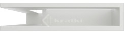 Решітка для каміну Kratki Luft 45SF NL 60x40x9 біла (LUFT/NL/9/40/45S/B/SF). Фото 2