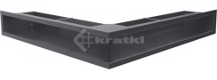 Решітка для каміну Kratki Luft 45SF NS 56x56x9 графітова (LUFT/NS/90/45S/G/SF)