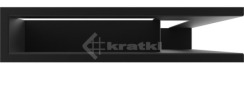 Решітка для каміну Kratki Luft 45SF NP 40x60x9 чорна (LUFT/NP/9/40/45S/C/SF). Фото 2