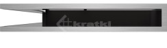 Решітка для каміну Kratki Luft 45SF NL 76,6x54,7x9 шліфована (LUFT/NL/90/45S/SZ/SF). Фото 2