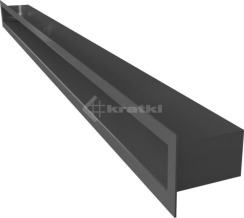 Решітка для каміну Kratki Tunel 6x100 графітова. Фото 2