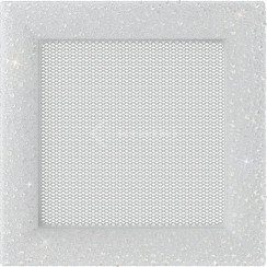 Решітка для каміну Kratki Venus 17х17 біла з кристалами Swarovski
