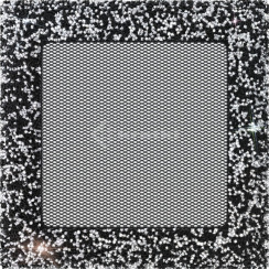 Решітка для каміну Kratki Venus 17х17 чорно-срібна з кристалами Swarovski