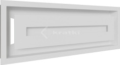 Решітка для каміну Kratki Wind 17х49 біла