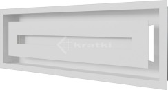 Решітка для каміну Kratki Wind 17х49 біла. Фото 2