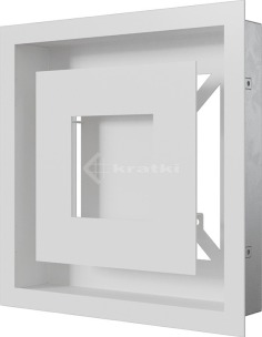 Решітка для каміну Kratki Wind 22х22 біла. Фото 3