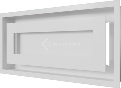 Решітка для каміну Kratki Wind 22х45 біла. Фото 3