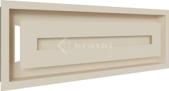 Решітка для каміну Kratki Wind 17х49 кремова