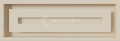 Решітка для каміну Kratki Wind 17х49 кремова. Фото 3