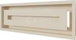 Решітка для каміну Kratki Wind 17х49 кремова. Фото 2