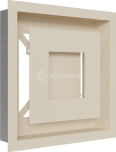 Решітка для каміну Kratki Wind 22х22 кремова