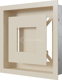 Решетка для камина Kratki Wind 22х22 кремовая. Фото 2