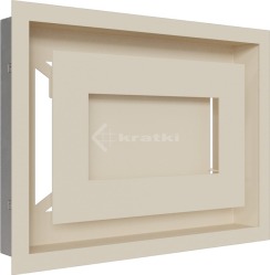 Решітка для каміну Kratki Wind 22х30 кремова