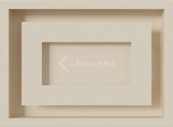 Решетка для камина Kratki Wind 22х30 кремовая. Фото 2
