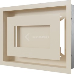 Решетка для камина Kratki Wind 22х30 кремовая. Фото 3